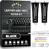 STARTSO WORLD Black Leather Repair Kit, Vinyl Repair kit for Car Interiors, Furniture, Couches, Car Seat, Sofa, Jacket and Purse, Restores Faux, Artificial, Genuine Pleather