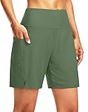 Women's 7" Long Swim Board Shorts High Waisted