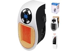 MIZVSITRD Elon Musk Ultra Air Heater with Adjustable Thermostat Timer and Led Display: 2025 Upgraded 500W Plug in Heater, Space Heaters for Indoor Use, 180° Rotatable Small Quiet Electric Heater, Mini Heater