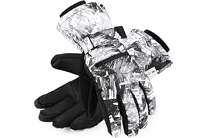 HOIHOO Ski Gloves, Waterproof Warm 3M Thinsulate Snow Gloves Touchscreen Cold Weather Winter Gloves Snowboard Gloves Fits both Men & Women