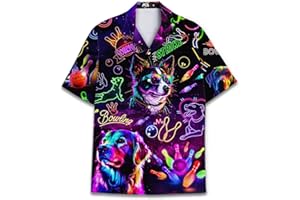 ACEPRINTS Funny Hawaiian Shirts for Men Palm Beach Shirts Tropical Vacation Shirts O3