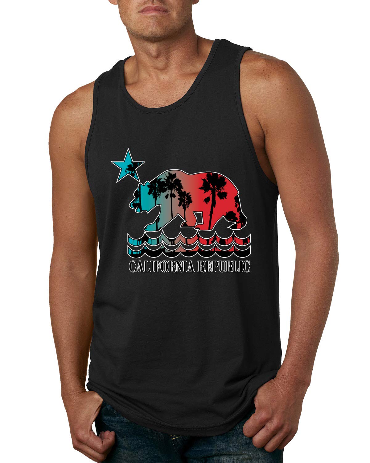 Republic California | Cali Bear Vibes | S Fashion Graphic Tank Top Shirts