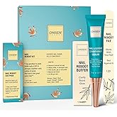 Onsen Secret Nail Care Kit - w/Cuticle Care Serum, Japanese Nail Buffer and Shine Kit - Strengthening & Shining - Spa-Quality Manicure - Organic Ingredients - Long-Lasting Shine - Easy & Safe - 1pk