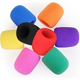 ChromLives Colorful Microphone Cover Microphone Windscreen Foam Cover Top Grade 8 Pack