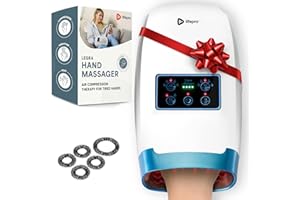 Lifepro Cordless Hand Massager for Hands, Wrists & Fingers – Heat & Compression with 5 Intensity Levels, 5 Massage Modes, 2 V