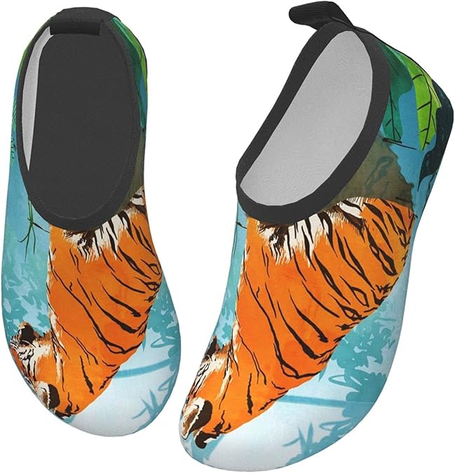 Tiger Lying Near The Water Water Shoes for