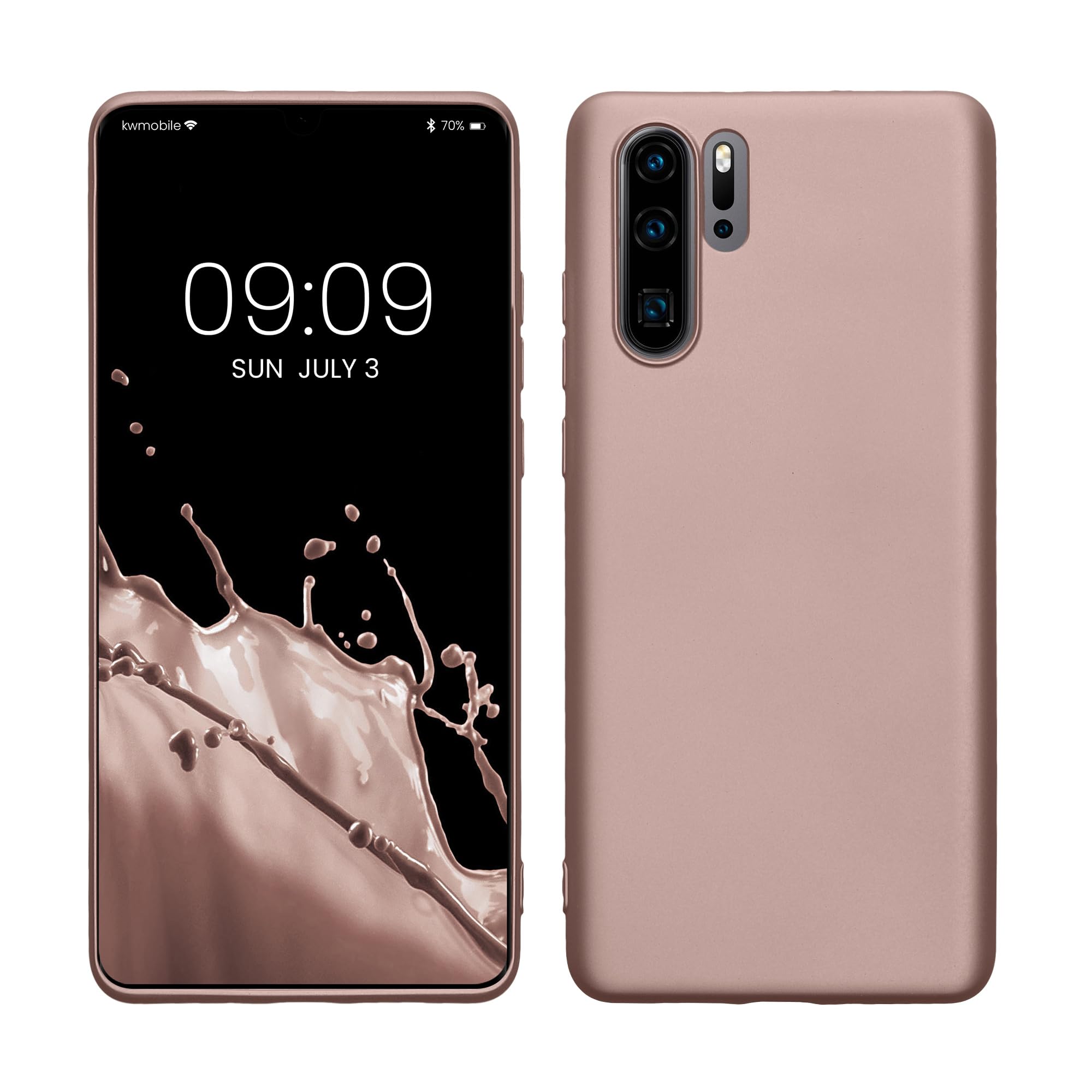 kwmobile Case for Huawei P30 Pro Case - Soft Slim Metallic TPU Silicone Cover - Metallic Arctic Berry