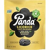 Panda &reg; | Natural Soft Original Licorice | Pure Black Licorice Candy Made with Only 4 Ingredients | Non-GMO Project Verified | Vegan &amp; Fat Free | 200 G - 7 OZ x 4 &ndash; Resealable Bags Pack