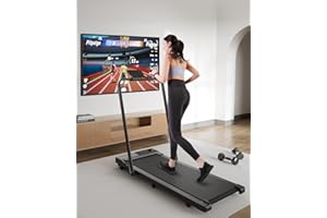 LACUFFY 3 in 1 Walking Pad Treadmill - Under Desk Treadmill 300LBs Weight Capacity Folding Treadmill 3.0HP Low Noise Walking Jogging Treadmills with Handle for Home Office Remote Control & Smart APP