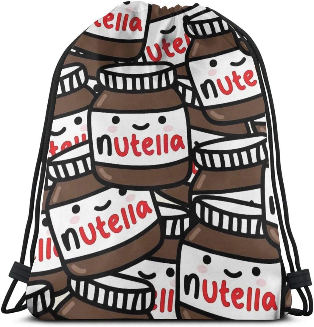 Amazon Com Jialia Cute Nutella Pattern Sport Bag Gym Sack Drawstring Backpack Drawstring Bags
