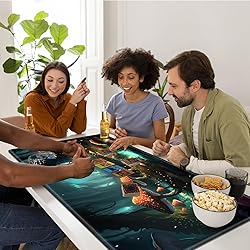 Tabletop Card Playmat with Stitched Edges, 24 x 14