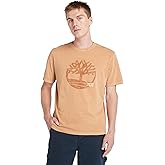 Timberland Mens Merrymack River Garment Dye Logo Graphic Tee