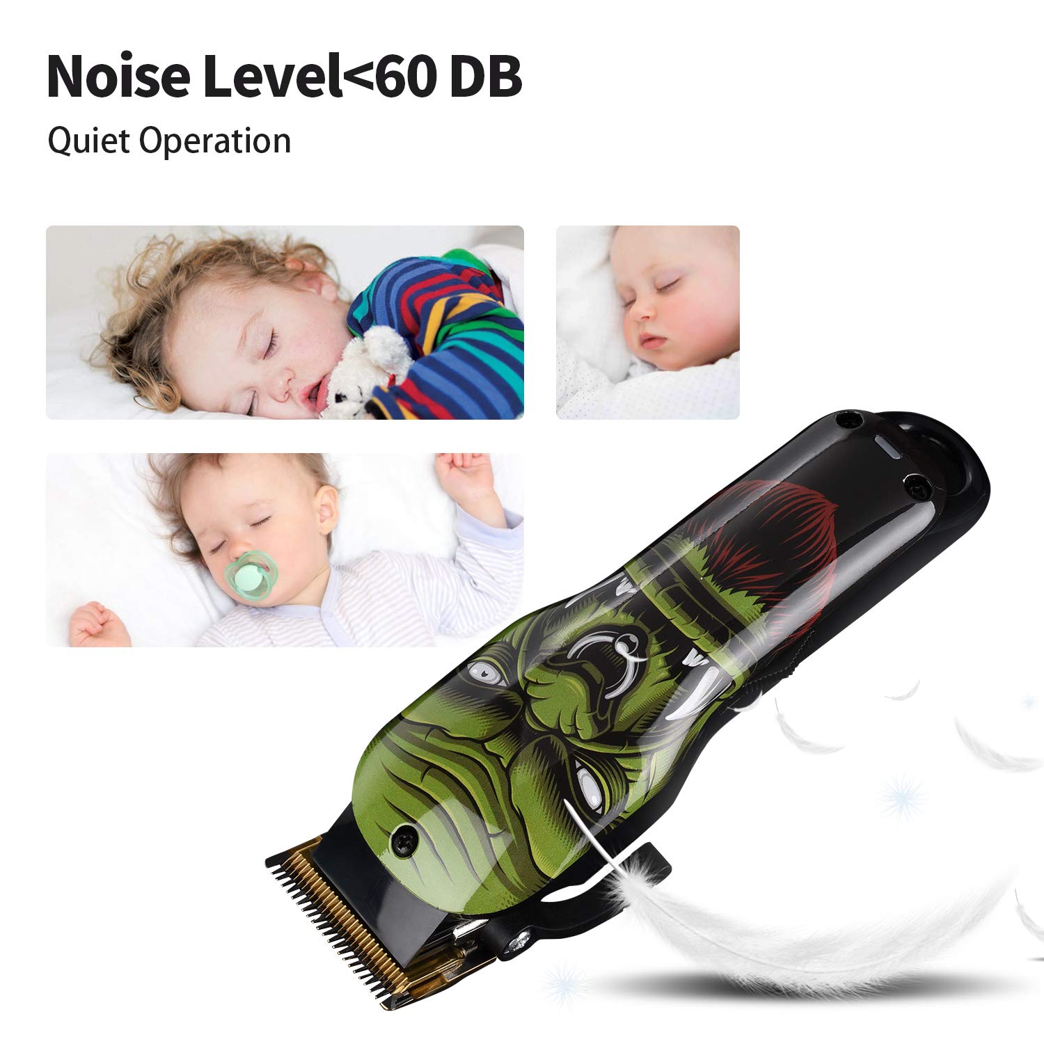 Professional Cordless Rechargeable Hair Clippers for Men Built-in 2000mAh Lithium Ion Professional Barber Supplies Hair Trimmer Hair Cutting Machine (hair trimmer)