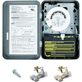 T104 24-Hour Heavy-Duty Mechanical Timer,40A DPST,208-240V Commercial Timer | 12 On/Off Cycles,For Defrost,Lighting &amp; Water Heaters,Indoor Use Only