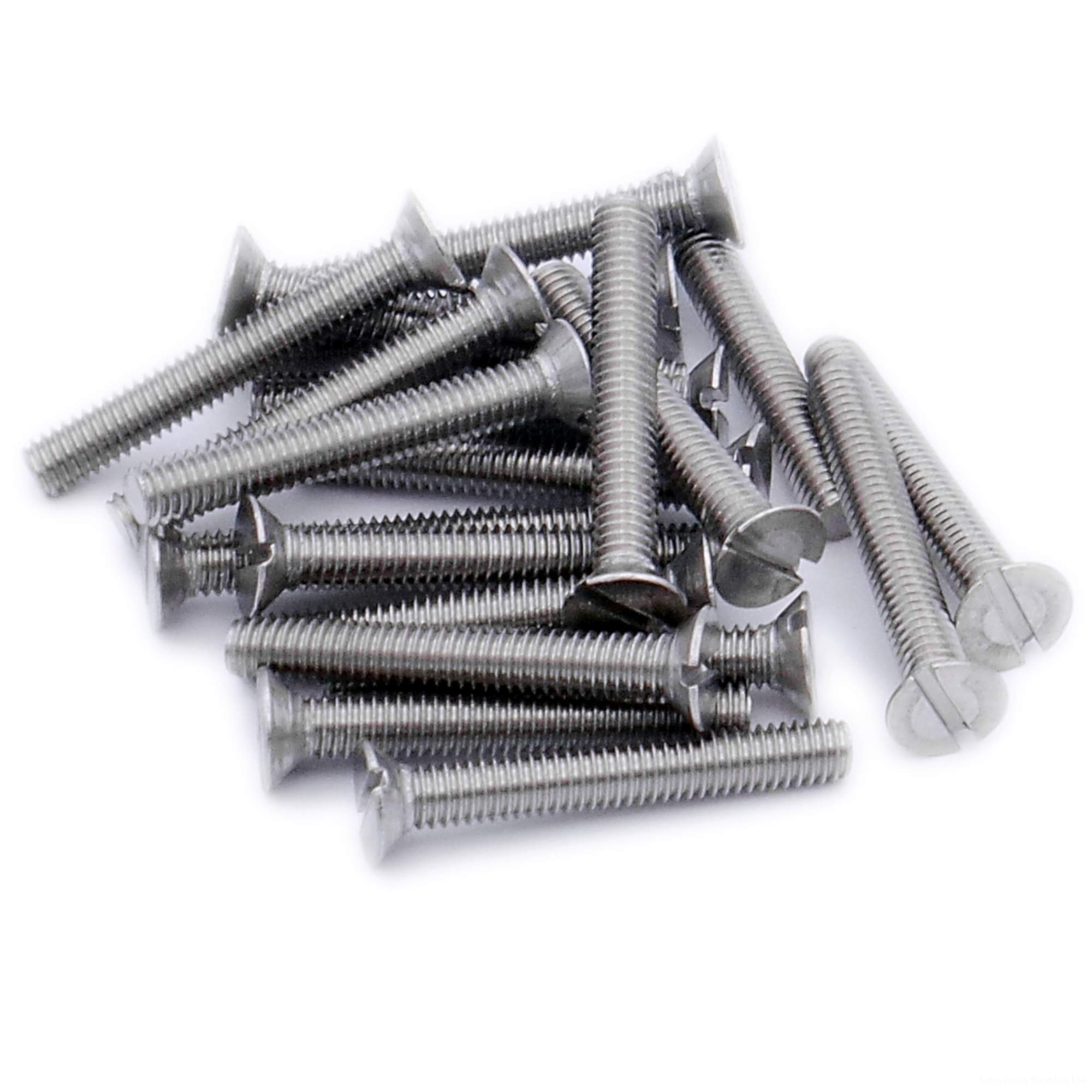 M4 (4mm x 8mm) Slot Countersunk Machine Screw (Bolt) - Stainless Steel (A2) (Pack of 20)