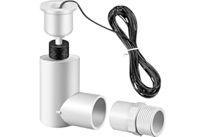 FEEKOON 1 Pack SS2 Float Switch for Easy Installation, AC Float Switch with 3/4 Inch Adaptor and 6ft Wire, Water Level Accessory for HVAC System with Condensate Overflow Detection