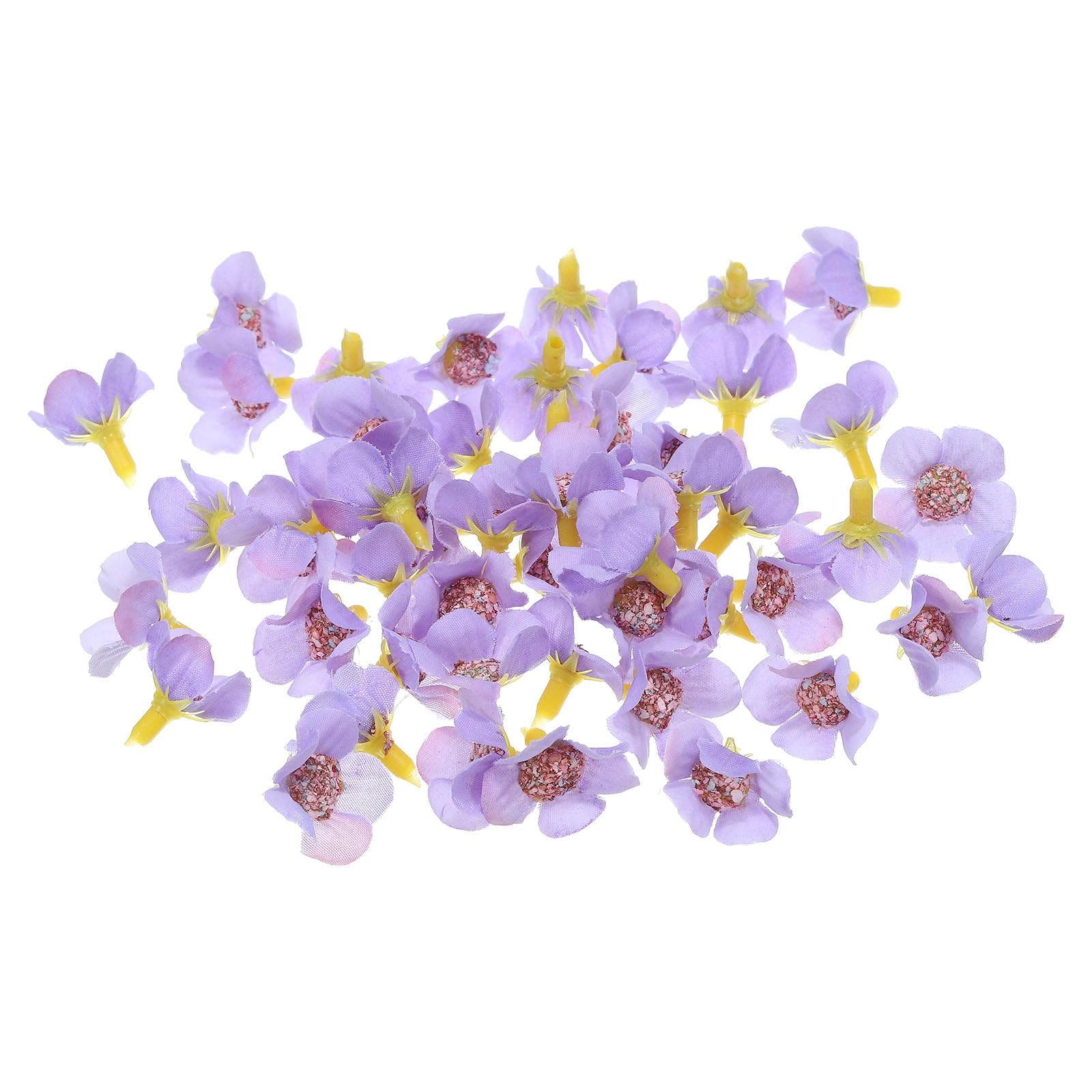 PATIKIL 0.79" Artificial Daisy Flower Heads, 50 Pack Silk Daisy Fake Flowers Heads for Wedding Floral Bouquet Decoration DIY Craft Making, Dark Purple