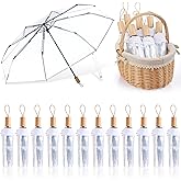 Sanwuta Transparent Folding Umbrella Full Automatic Clear Foldable Auto Open Close Umbrellas for Wedding Rain