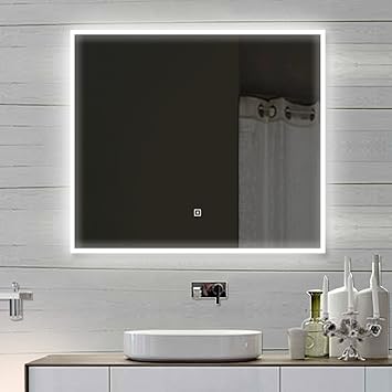Luxaqua Design Wandspiegel Badezimmerspiegel Mit Led Touch Schalter 80 X 60 Cm Sam80x60 Amazon De Kuche Haushalt