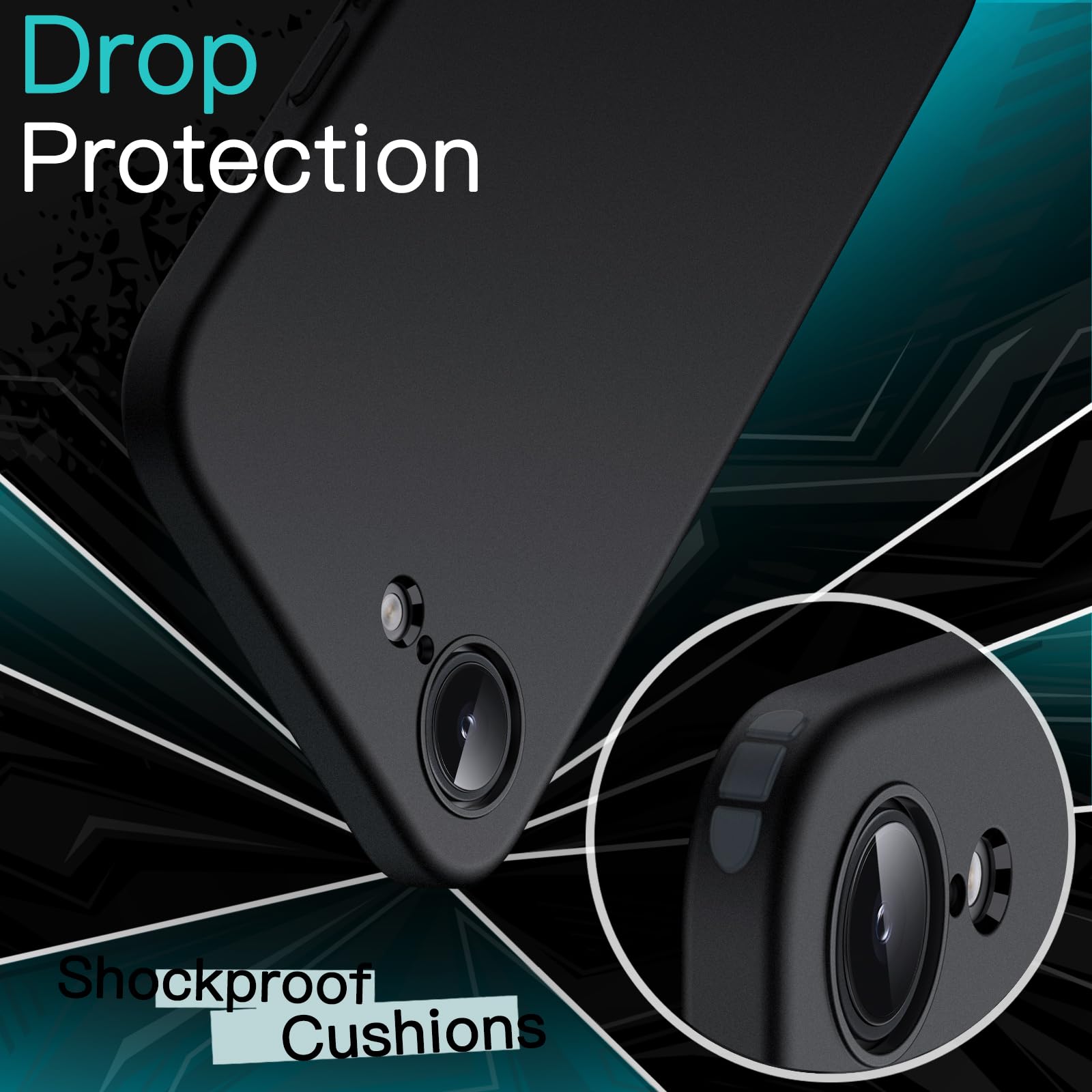 Slim Fit Case for iPhone 16e 6.1-Inch 2025, Soft TPU Cover with Matte Finish