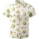 OCHENTA Hawaiian Shirt for Men Summer Casual Beach Short Sleeve Button Down Floral Shirts