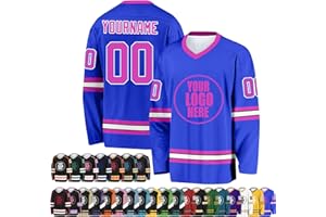 SPUXXZPSHU Custom Hockey Jersey for Men/Women/Kid/Youth, Personalised Name/Number/Logo Over Size Hockey Shirt