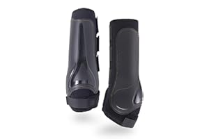 Kavallerie Dressage Horses Boots: Fleece-Lined Faux Leather Woof Brushing Boots for Training, Jumping, Riding, Eventing - Quick Wear for Breathable, Lightweight & Impact-Absorbing Wrap