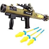 ArtCreativity Toy Rocket Launcher, RPG Gun with 3 Foam Rockets, Light Up Rocket Launcher Gun for Kids, Cool Sound, Vibration, & LED Effects, Military Pretend Play Bazooka Toys for Boys