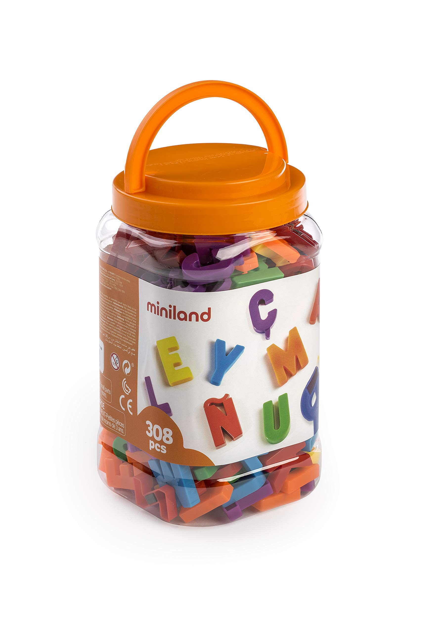 Miniland Magnetic Capital Letters in Jar (308-Piece) 97912