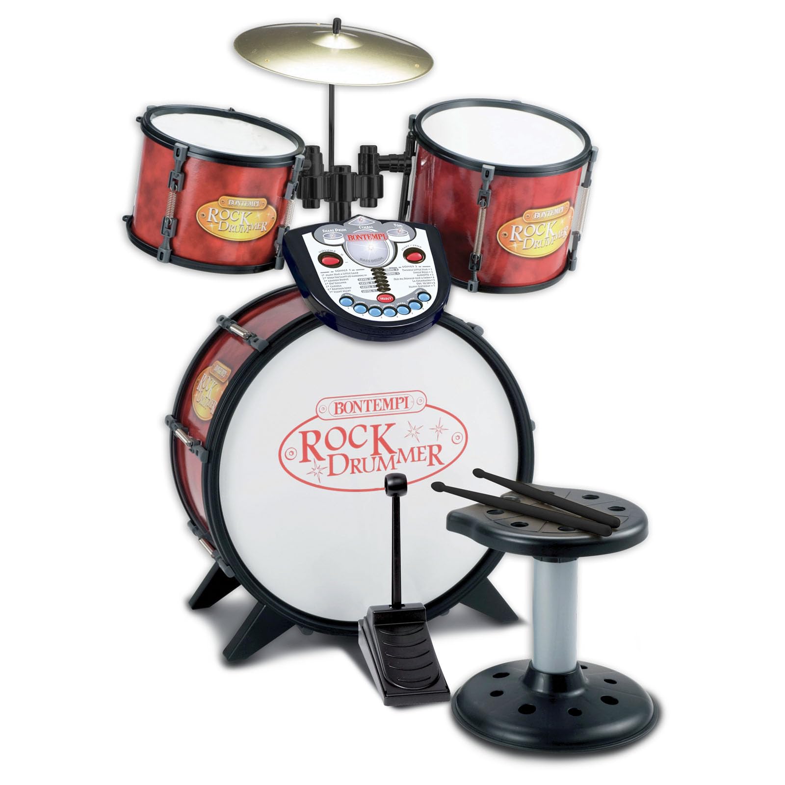 Bontempi | GrooveBuddy: The Compact Battery with Integrated Rhythm and Fun! 630 x 400 x 800 mm