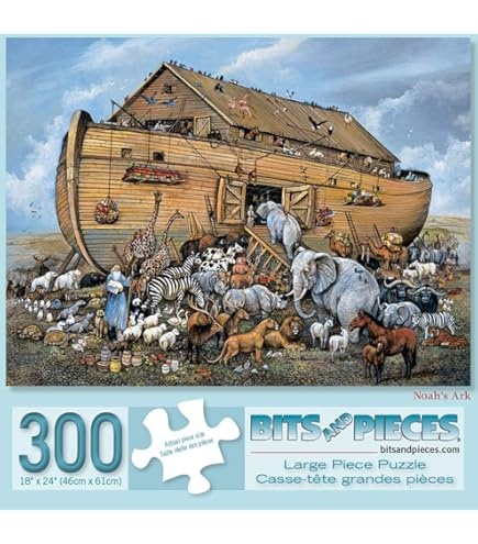 Amazon.com: Noah's Ark by Bill Bell ~ 550 Piece Puzzle Vintage
