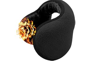 Ear Warmer,Ear Muffs For Men Women,Black Fleece Fabric Ear Cover Thermal Earmuffs Winter Unisex Classic Earmuffs Ear Warmer A