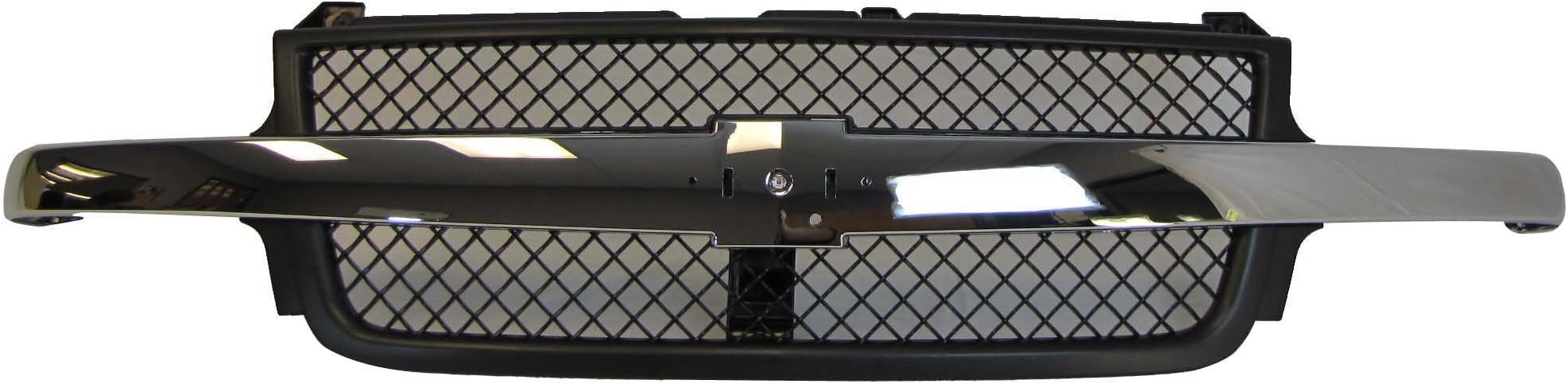 99-02 SILVERADO 2500HD 3500 GRILLE GRAY W/CHROME MOLDING