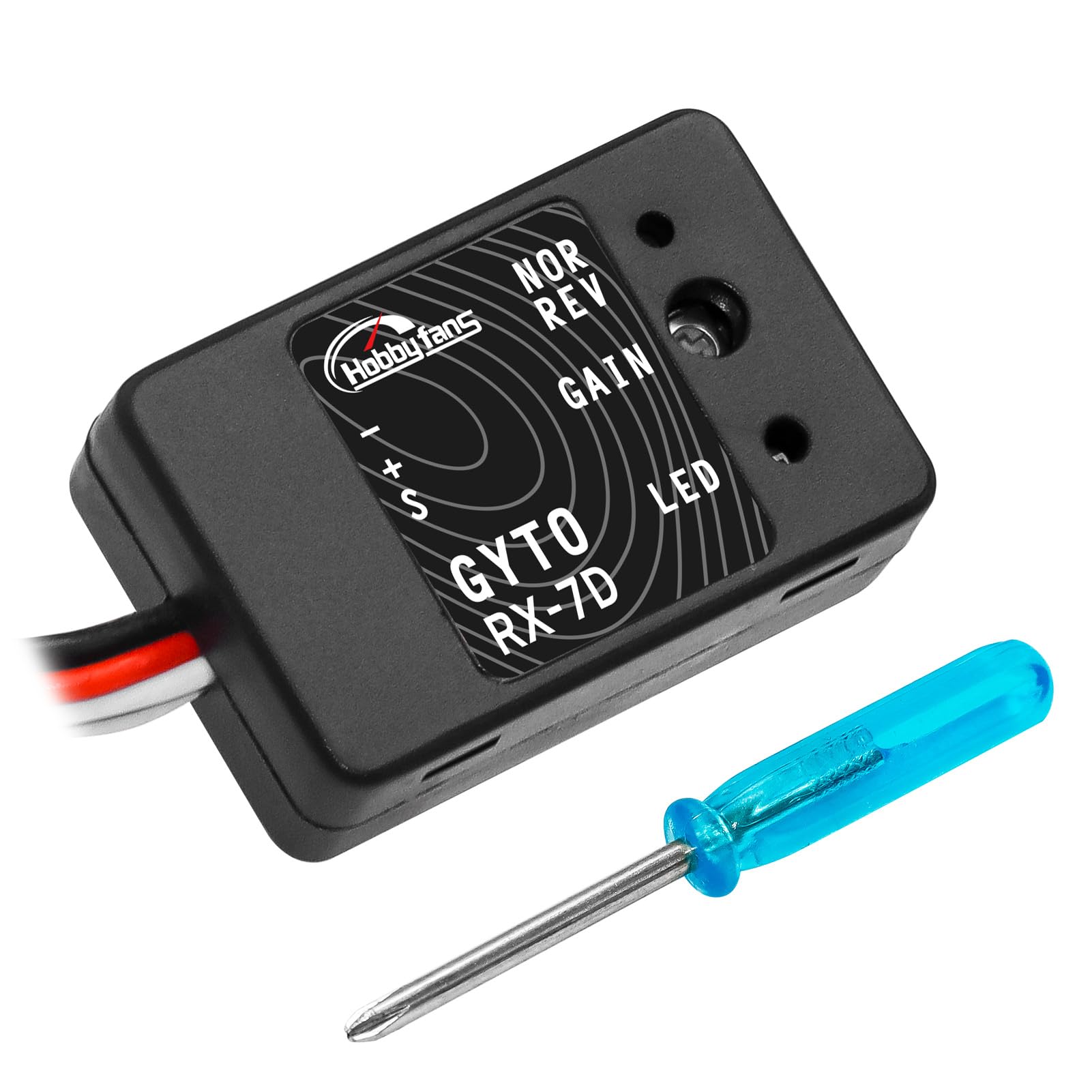 Photo 1 of Hobby Fans Mini Gyro Module RC Car Gyro Stabilizer Automatic Stability Control Gyro Sensitivity Adjustable for RC Crawlers Cars and Boats