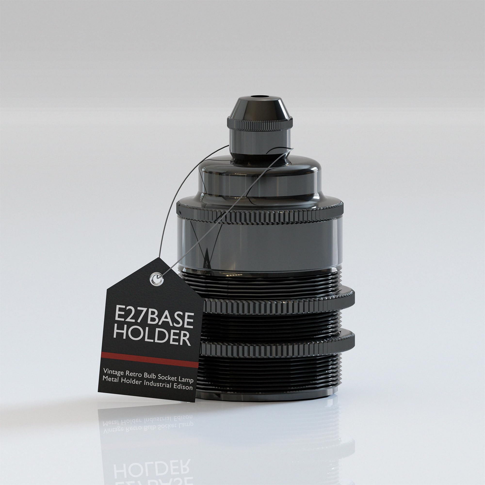 E27 Lamp Holder Vintage Retro Metal Light Socket Industrial Edison Bulb Base Fitting for Pendant Lights, DIY Lamp Projects, Home Décor, Loft Style Lighting,Easy Install For Replacement Lamp Holder