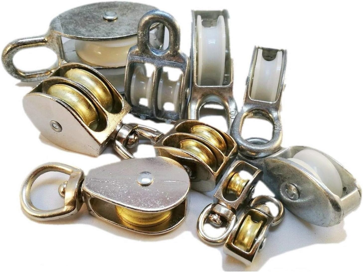 Single/Double/Revolving Pulley Rope Size 4mm 16mm Zinc/Nickel Plated