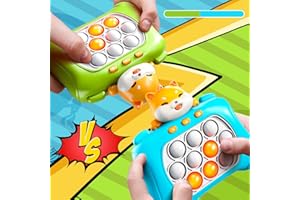 BENNOL Upgraded 2.0 Pop Fidget Push Game, 2 Pack Pop Bubble Game Toy with 50 Levels for Kids Age 3-10 and Teen Party Game Relaxation and Decompression Fidget Gift for Boys and Girls 3 4 5 6 7 8 9 10