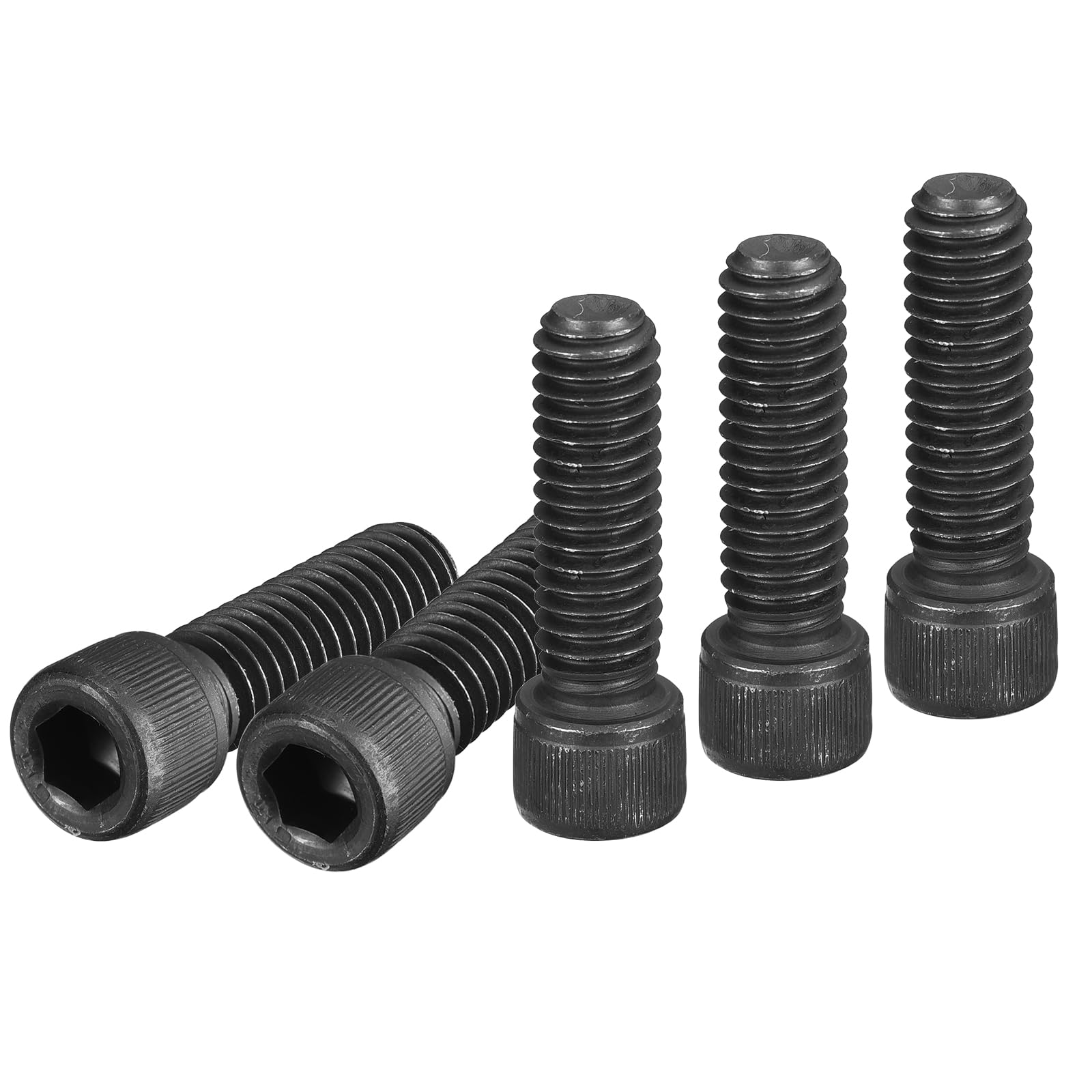 DTGN 5/16-18x1" Socket Head Cap Screws Bolts, 10Pcs 12.9 Grade Alloy Steel, Machine Hex Socket Screw, Hex Drive, Black Oxide Finish, UNC Coarse Thread Fully Threaded