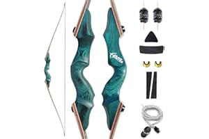 OBTOUTDOOR 60inch Original Black Hunter Takedown Longbow 20-60lbs Traditional Wooden Bow with Bamboo Core Limbs for Hunting Practice Right Hand