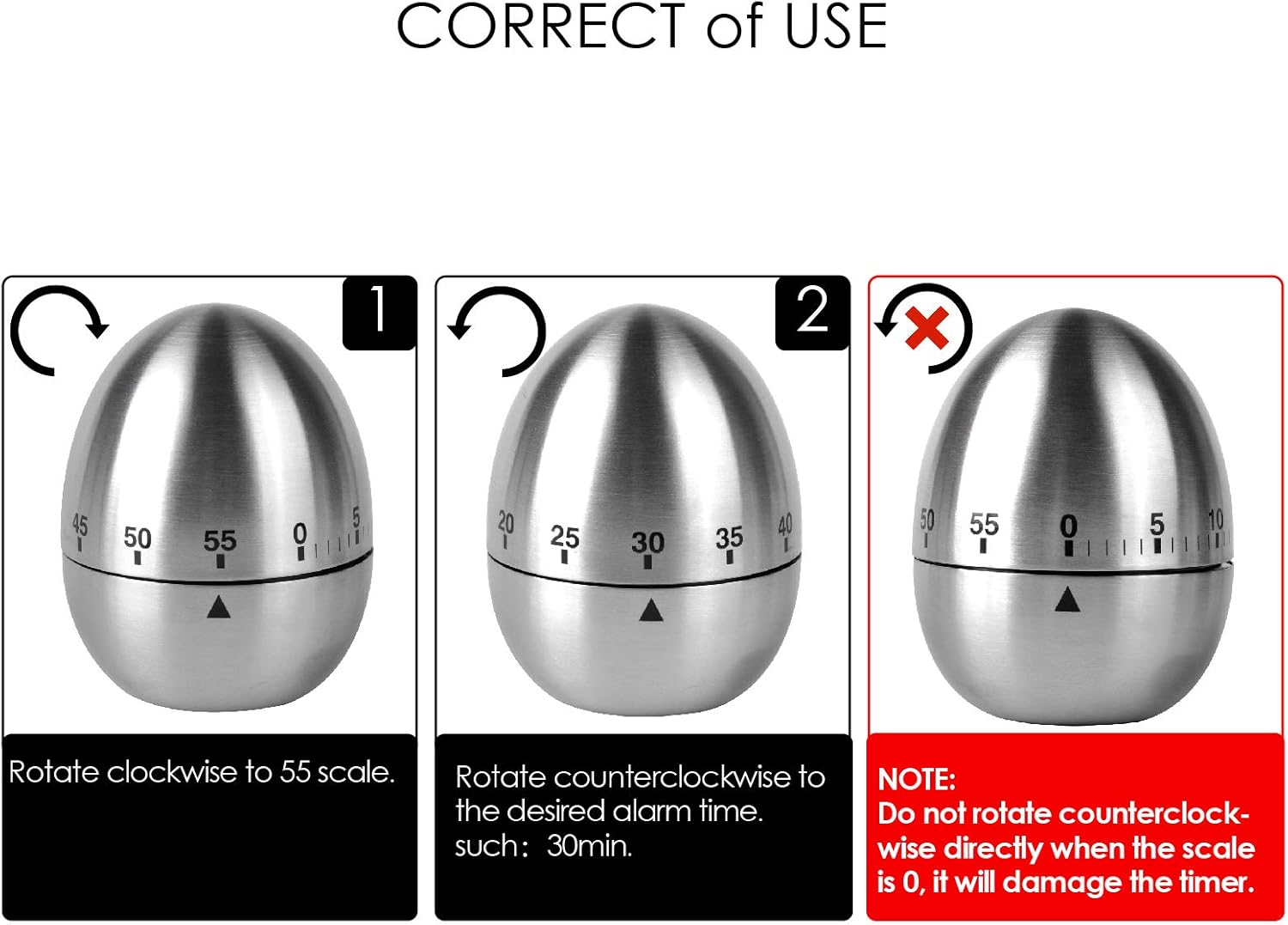 60 Minutes Forme De Oeuf Minuterie Mecanique Blanc Minuterie De Cuisson Multifonction En Pour La Cuisine Cuisson Patisserie Sussurro Minuteur De Cuisine Minuteur Cuisine Compte A Rebours Couteaux Et Ustensiles De Cuisine