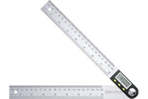Neoteck Digital Angle Finder Ruler 8 inch/200mm Stainless Steel Digital Protractor with Data Hold Function and Zeroing Resett