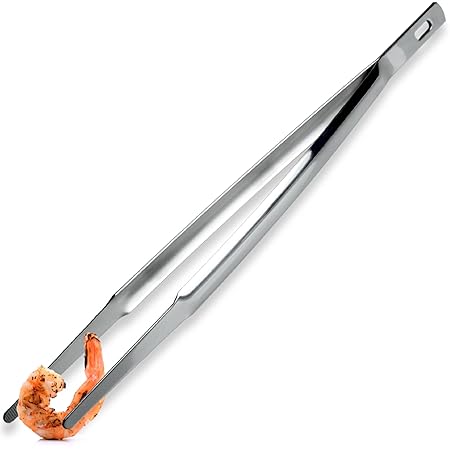 Hausfelder Kochpinzette Bratzange - 18/10 Edelstahl, spülmaschinengeeignet, Pinzette und Zange für die Küche einsetzbar als G