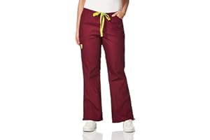 WonderWink Women's Scrubs Romeo Six-Pocket Flare Leg Pant - XS-5XL, 6 Pockets, Elastic Waistband with Convertible Drawstring