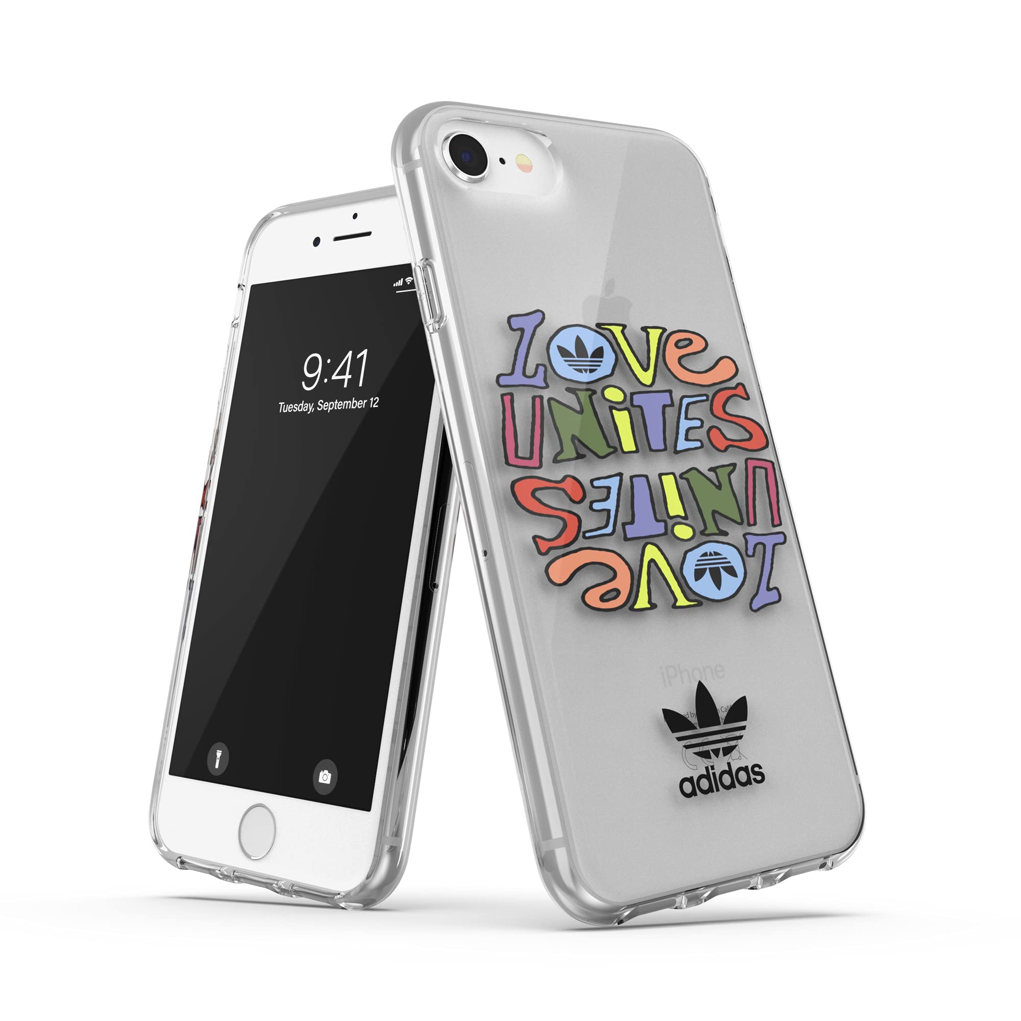 adidas Phone Case Designed for iPhone SE 2020, iPhone 6, 6s, 7, 8, Drop Tested Cases, Shockproof Raised Edges, Originals Protective Cover, Pride Inspired Design
