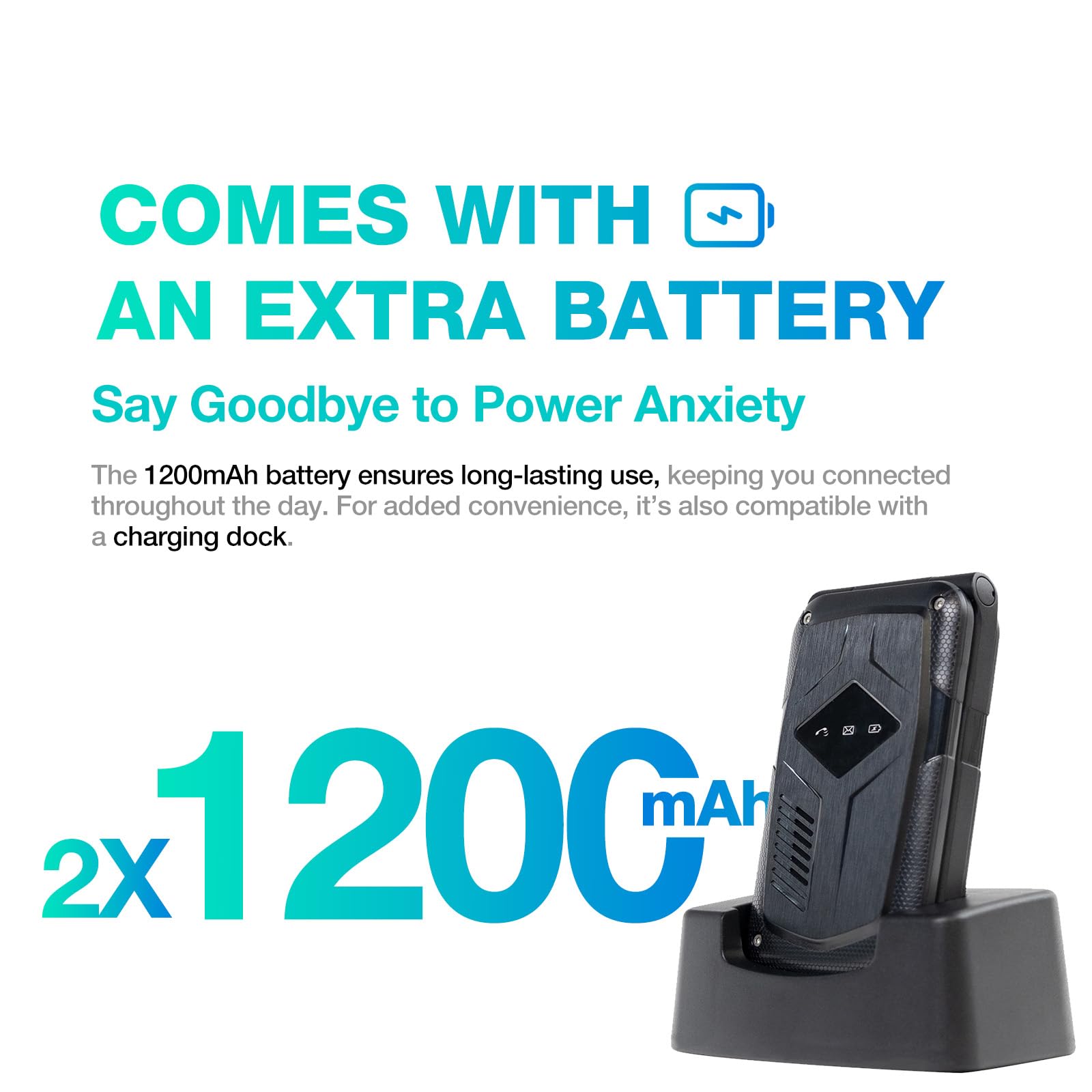 AGM M10 Rugged Basic Flip Phone, 4G Feature Cell Phone, Simple Mobile Phones, Pocket-Sized, Waterproof & Drop-Proof, Speed Dial, Large Fonts & Big Buttons, 98dB Speaker, Dual SIM, for T-Mobile ONLY