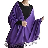 Womens Scarfs Large Soft Cashmere Feel Pashmina Scarves Shawls and Wraps for Evening Dress in Solid Colors