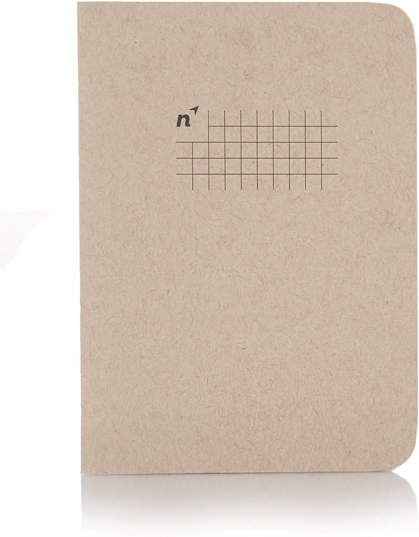 Graph Paper Notebook | 2 Journals w Grid/Gridded Pages of Squares | Premium Thick Paper | A6 (4x6 inch) Pocket Size Made in USA