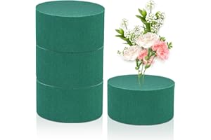 Supking Floral Foam Round 4.5'' Flower Foam 4Pcs Florist Foam Block Wet and Dry Green Foam for Artificial and Fresh Flower Ar