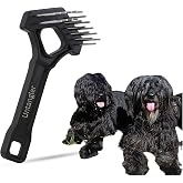 Untangler Undercoat Mini-Rakes for Effective Detangling and General Dog Grooming-V-Shape Head and Double Row, Stainless-Steel Rotating Teeth (Extra-Long Tooth Mini Rake)