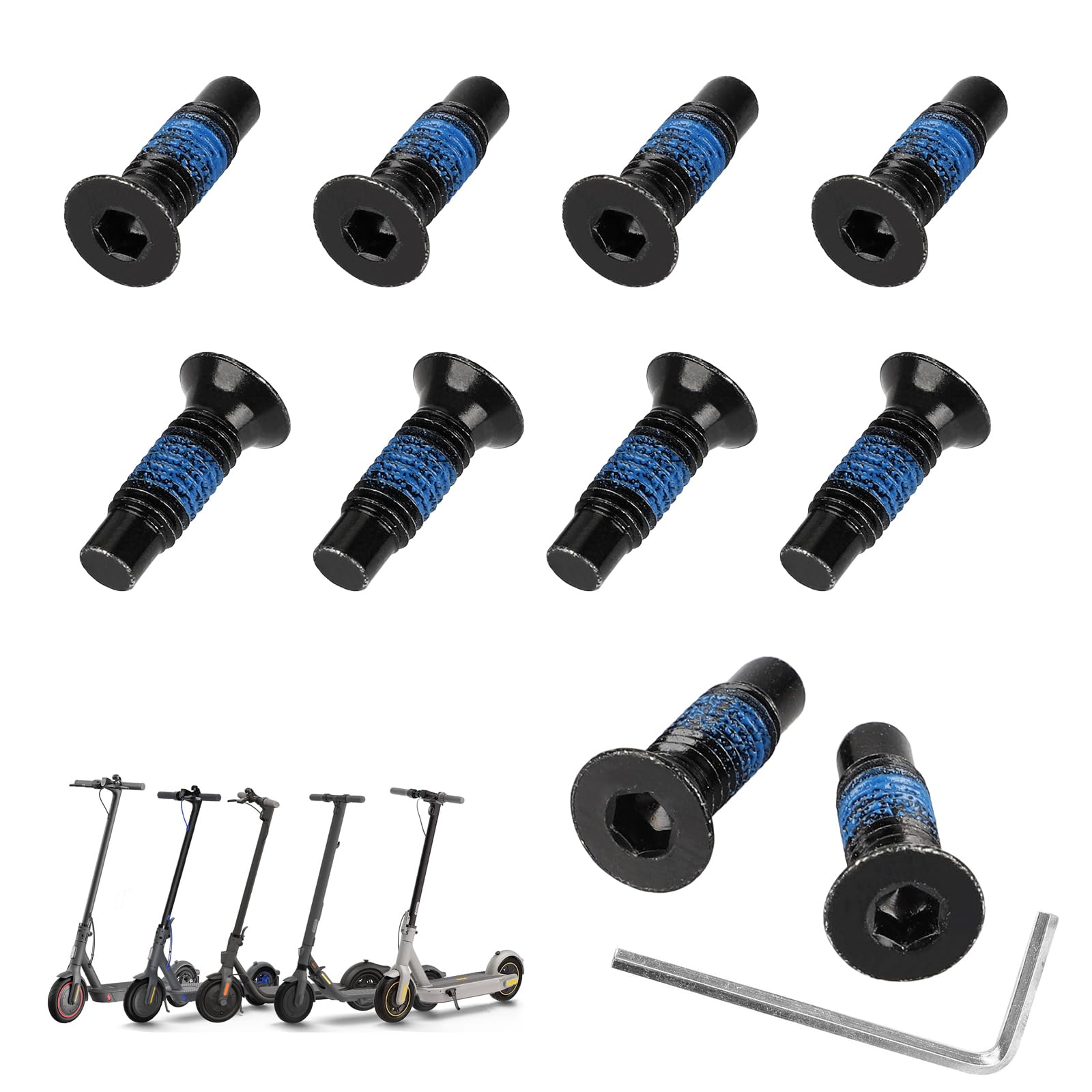 MIMIRACLE Scooter Forehead Head Screw Accessories - Carbon Steel Fixed Screw Kit (10 PCS) Compatible with Xiaomi M365 1s Pro Mi3 Ninebot Max G30/ES Series F Series Electric Scooter